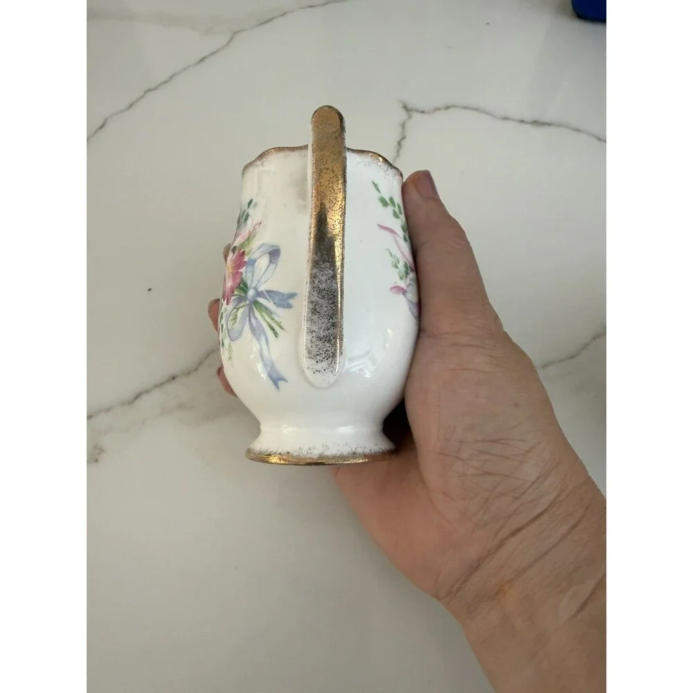 Vintage Sweet Romance Bone China Creamer Made In England